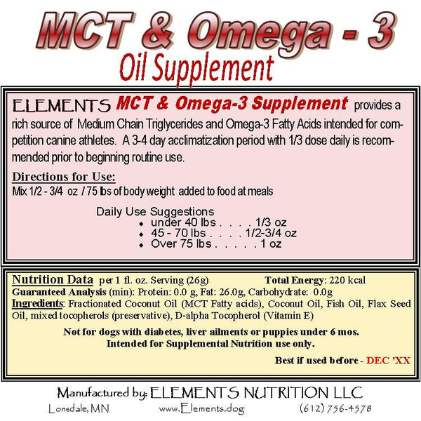 MCT & Omega-3 Oil Supplement