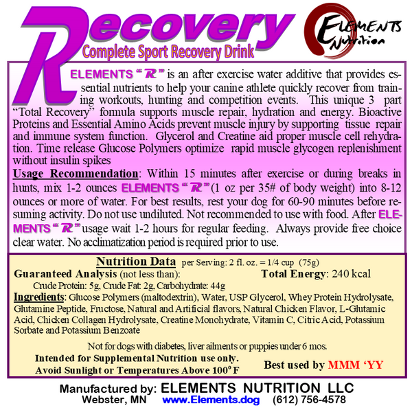 Elements R Exercise Recovery Beverage
